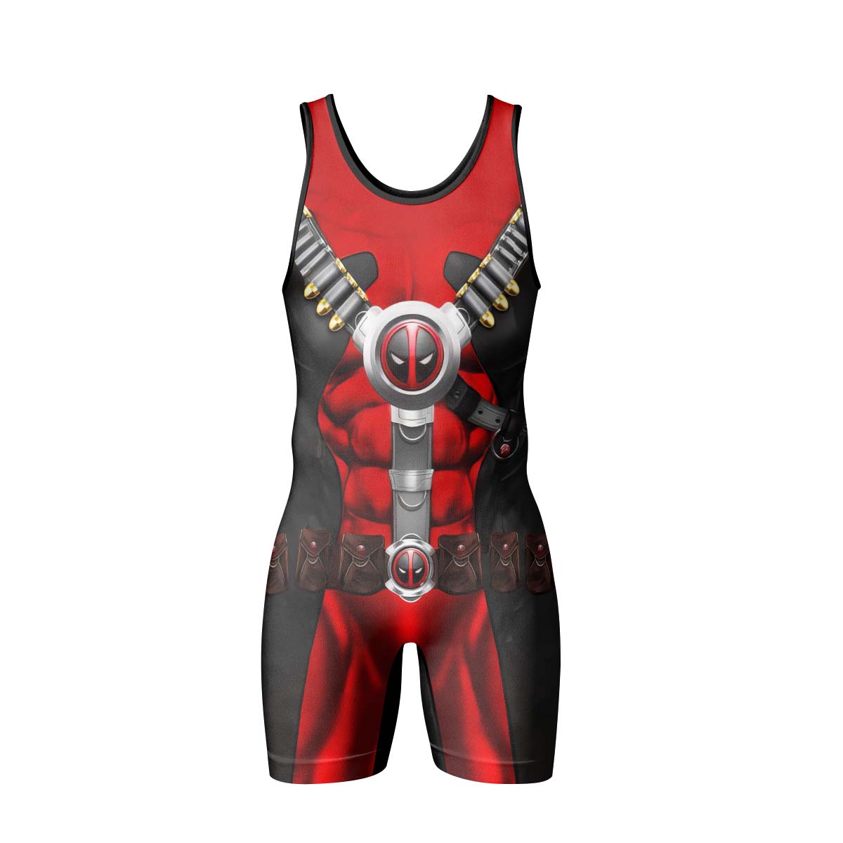 DeadPool Cosplay Wrestling Singlet