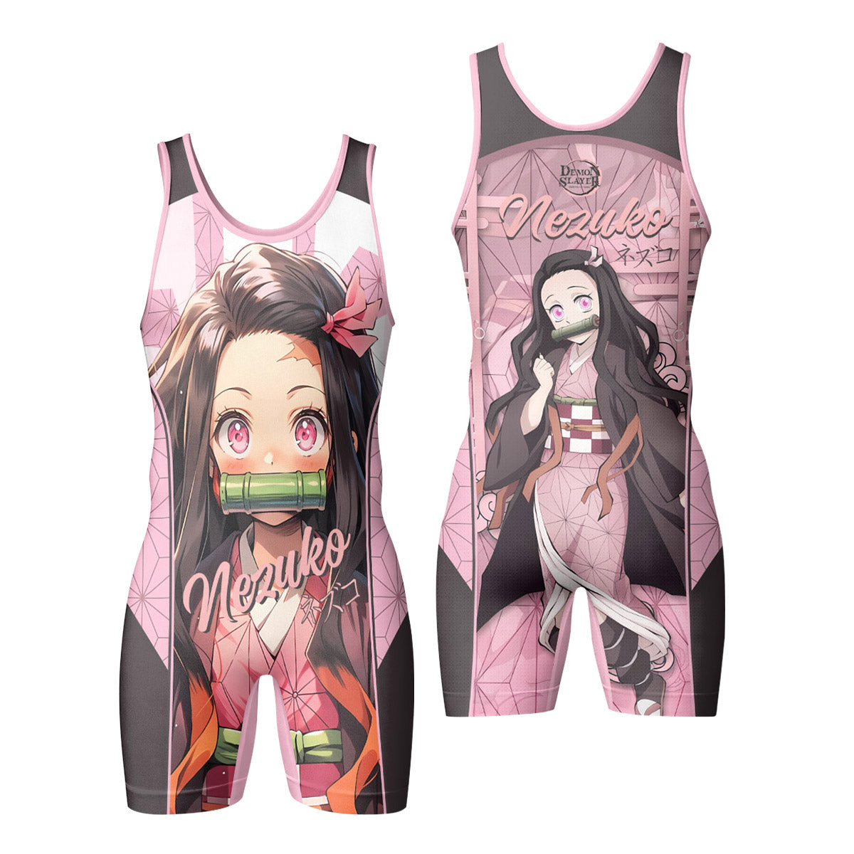  Demon Slayer Nezuko Wrestling Singlet