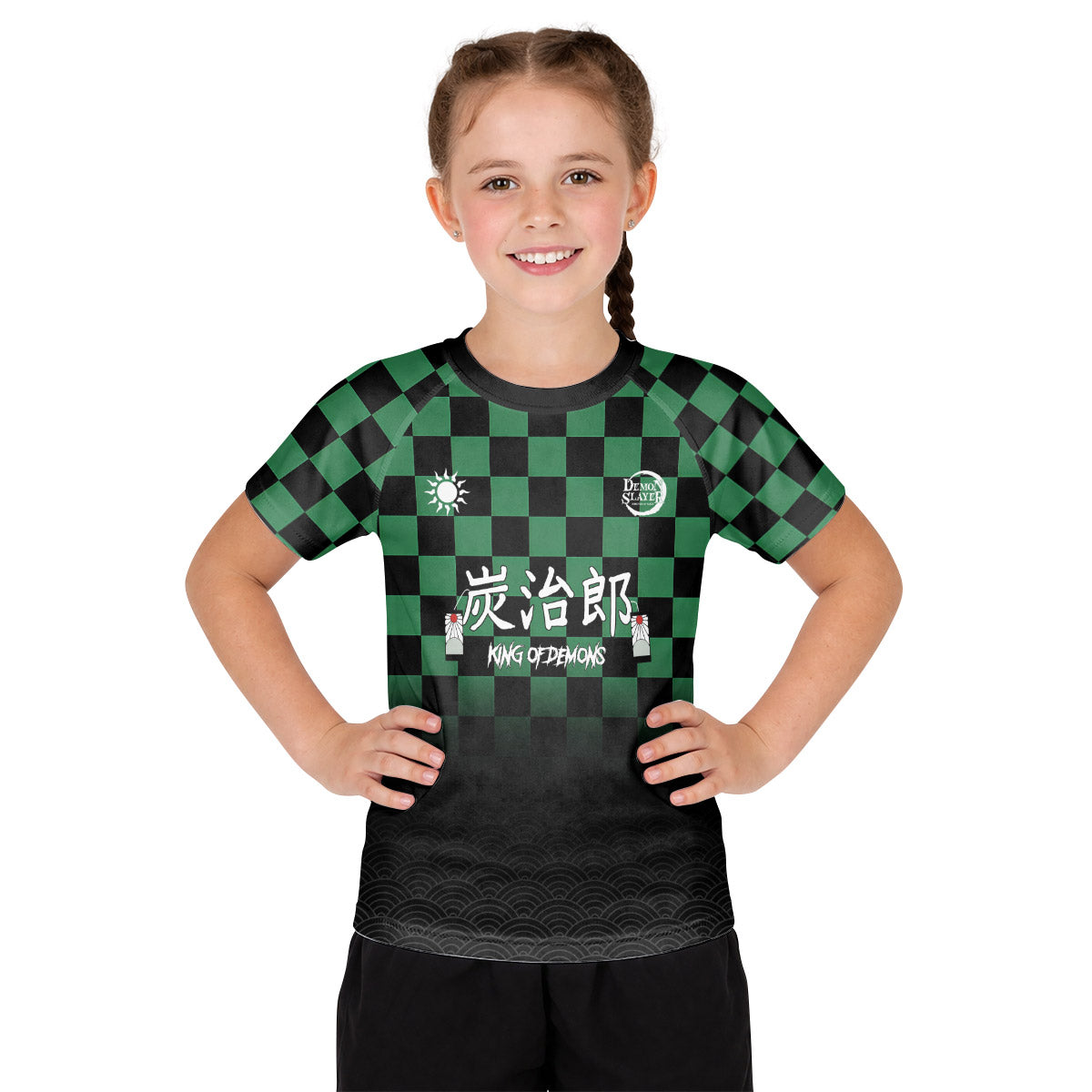  Demon Slayer Tanjiro Kamado Kid Rash Guard