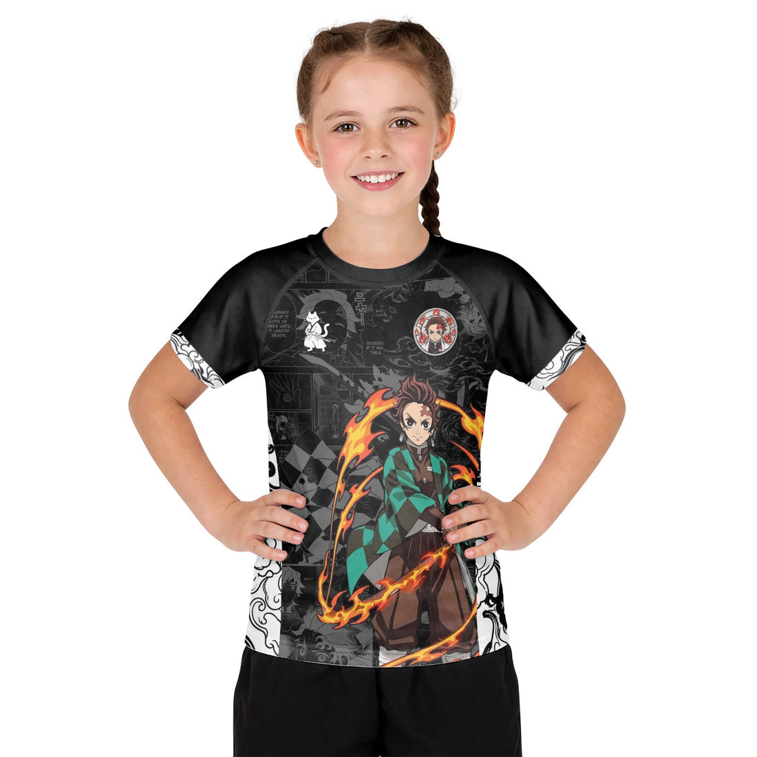  Demon Slayer Tanjiro Kid Rash Guard