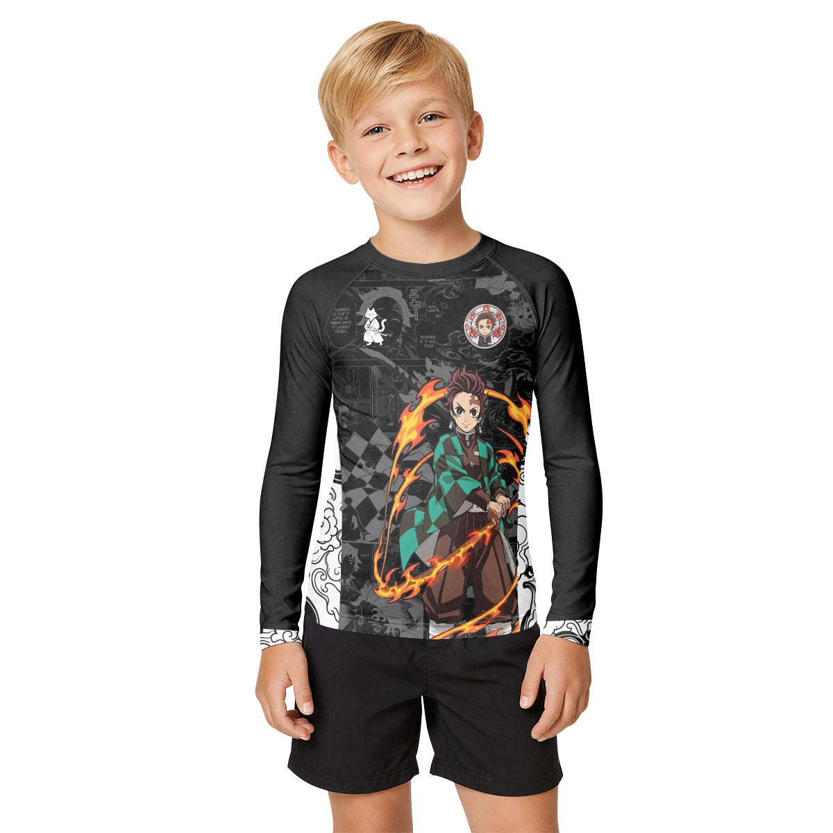  Demon Slayer Tanjiro Kid Rash Guard