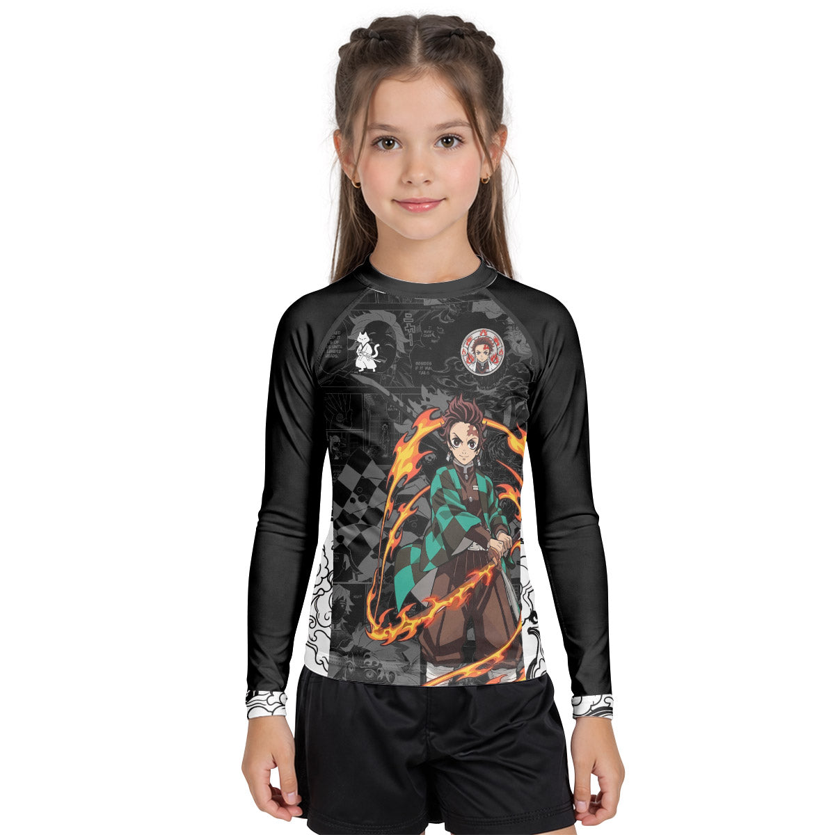  Demon Slayer Tanjiro Kid Rash Guard