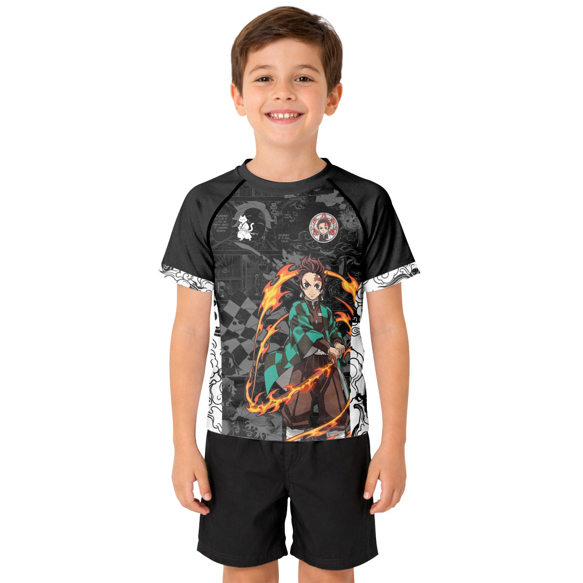  Demon Slayer Tanjiro Kid Rash Guard