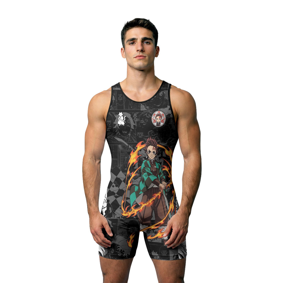  Demon Slayer Tanjiro Wrestling Singlet