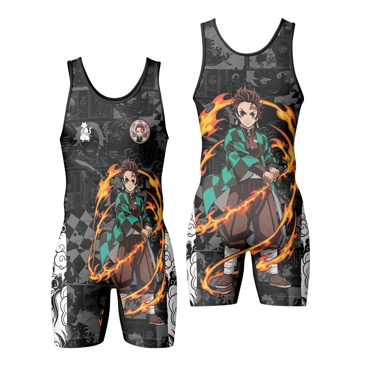  Demon Slayer Tanjiro Wrestling Singlet