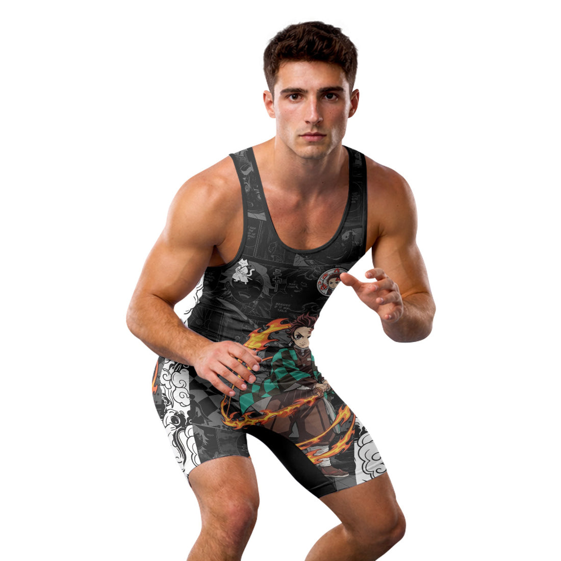  Demon Slayer Tanjiro Wrestling Singlet