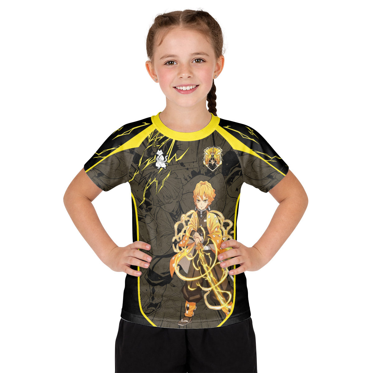  Demon Slayer Zenitsu Kid Rash Guard