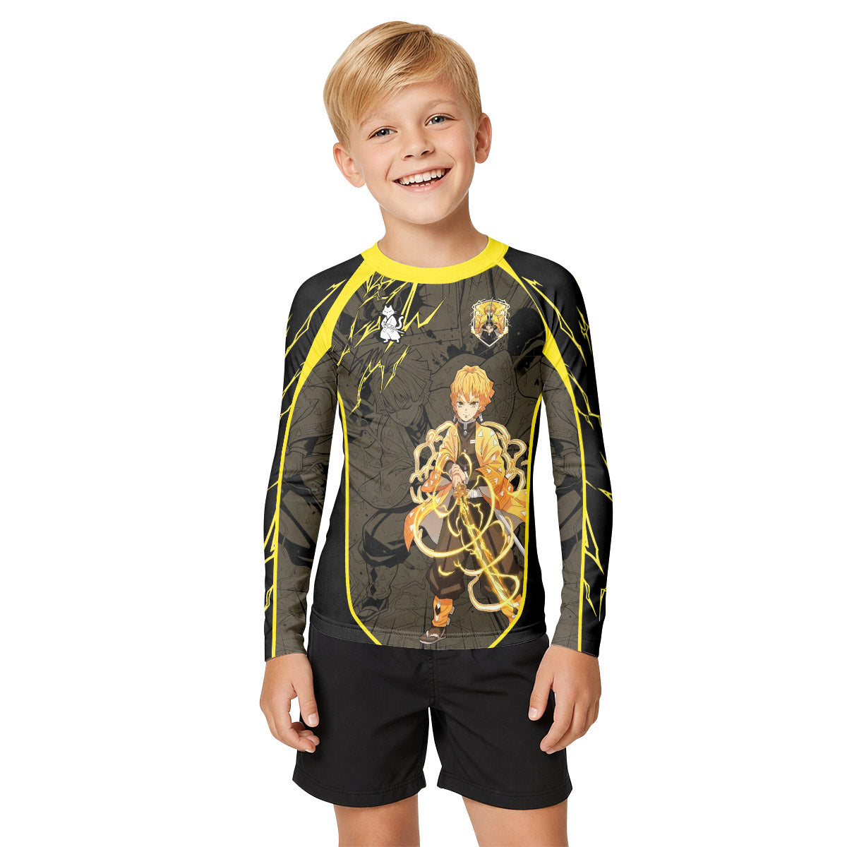  Demon Slayer Zenitsu Kid Rash Guard