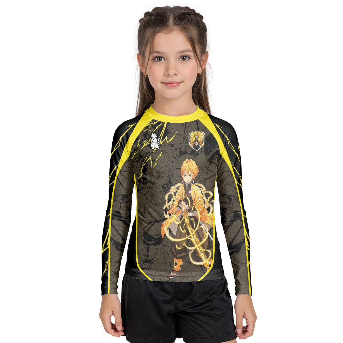  Demon Slayer Zenitsu Kid Rash Guard