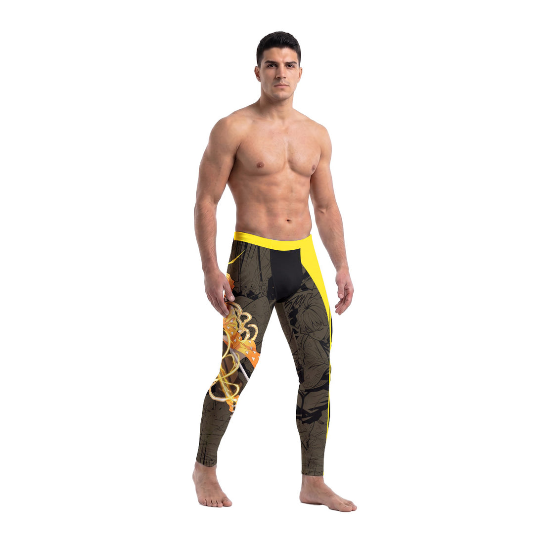  Demon Slayer Zenitsu Men's Compression Leggings