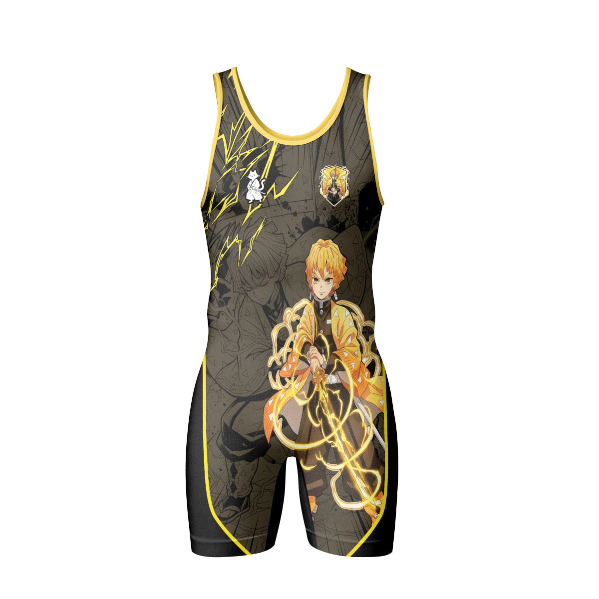  Demon Slayer Zenitsu Wrestling Singlet