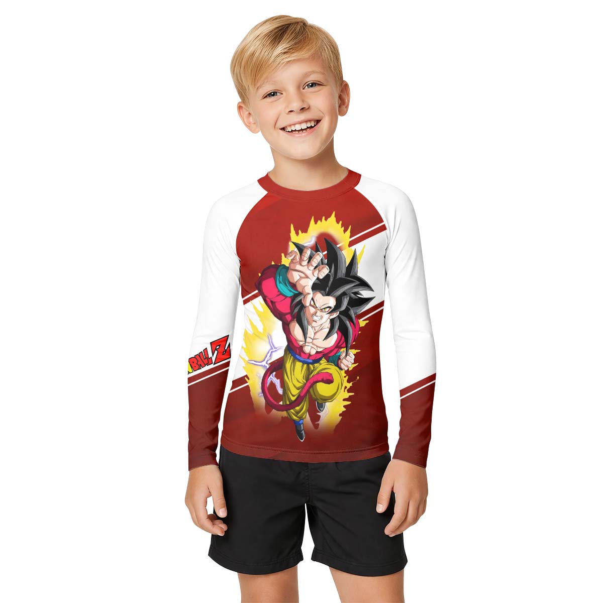 Dragon Ball Goku Super Saiyan 4 Kid Rash Guard