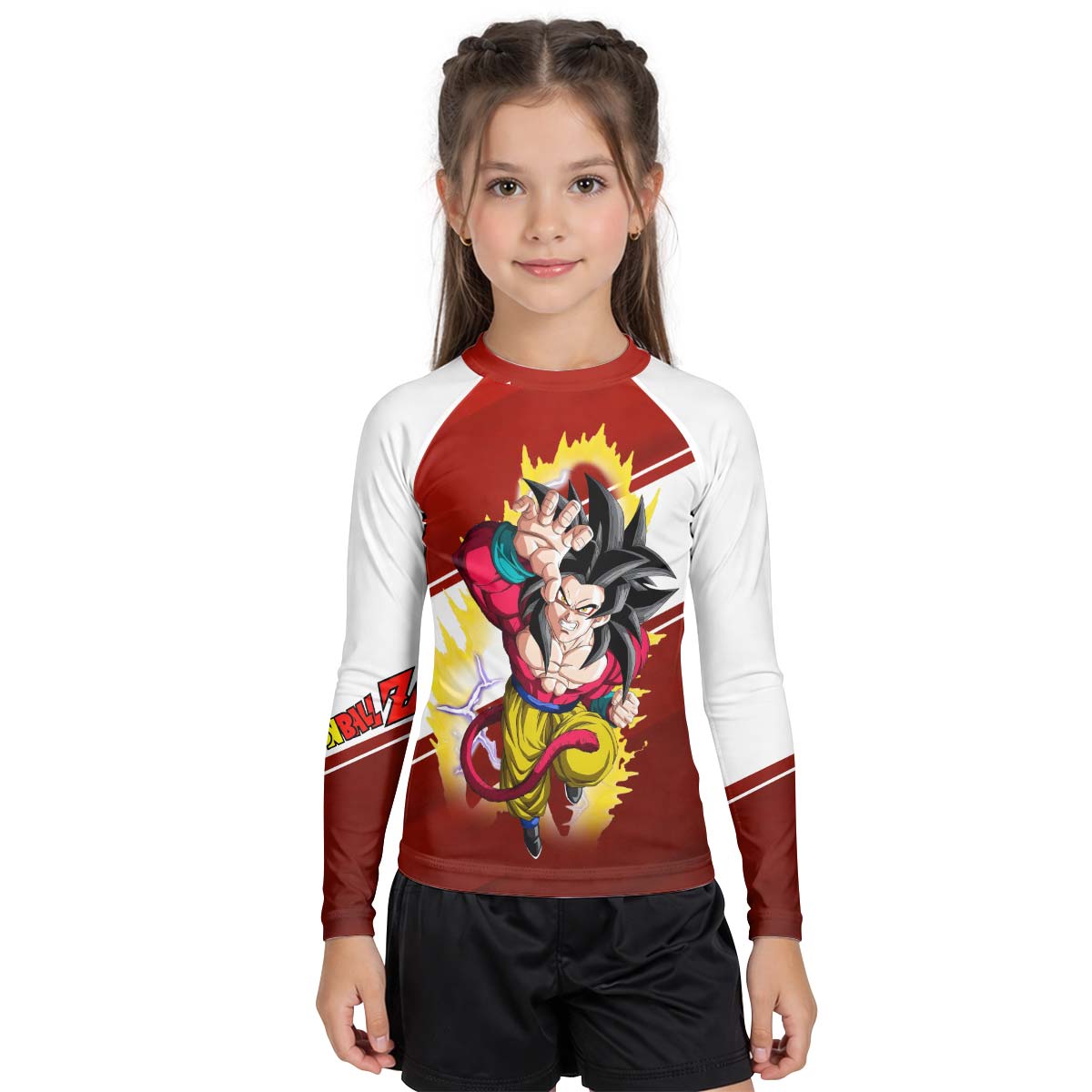 Dragon Ball Goku Super Saiyan 4 Kid Rash Guard