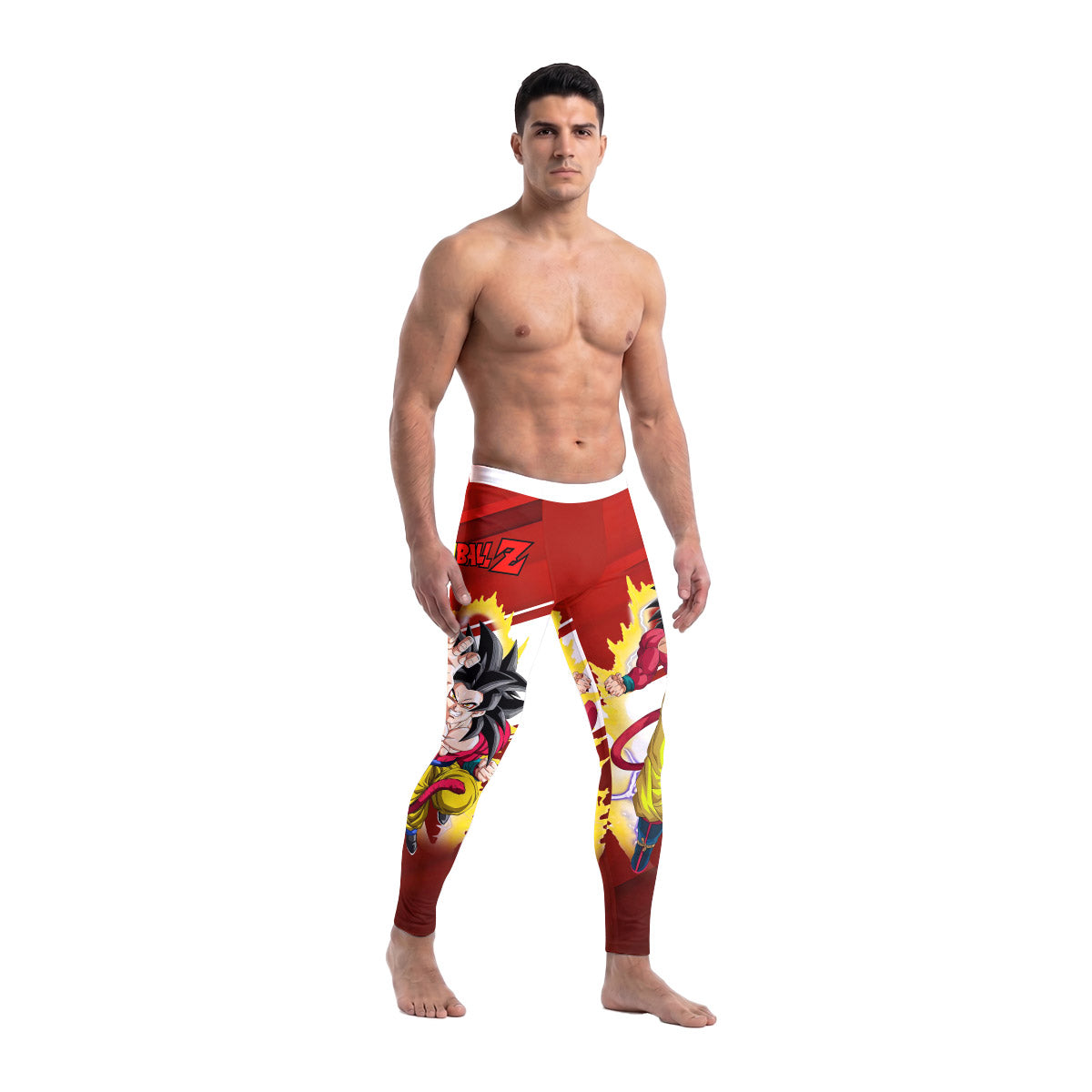  Dragon Ball Goku Super Saiyan 4 Men's Compression Leggings