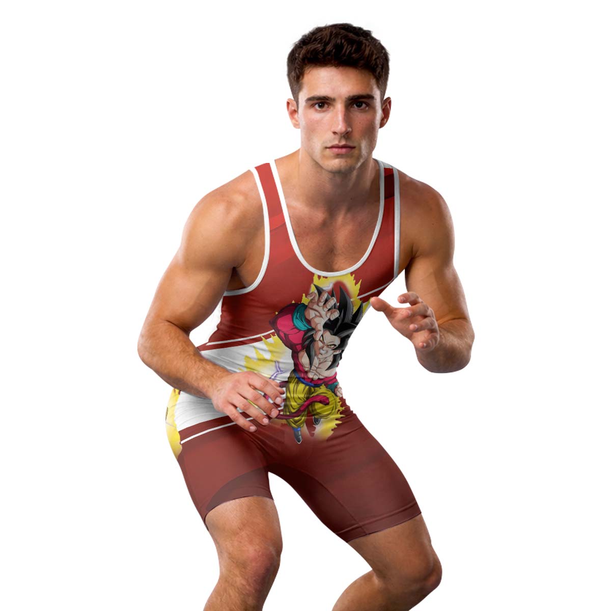  Dragon Ball Goku Super Saiyan 4 Wrestling Singlet