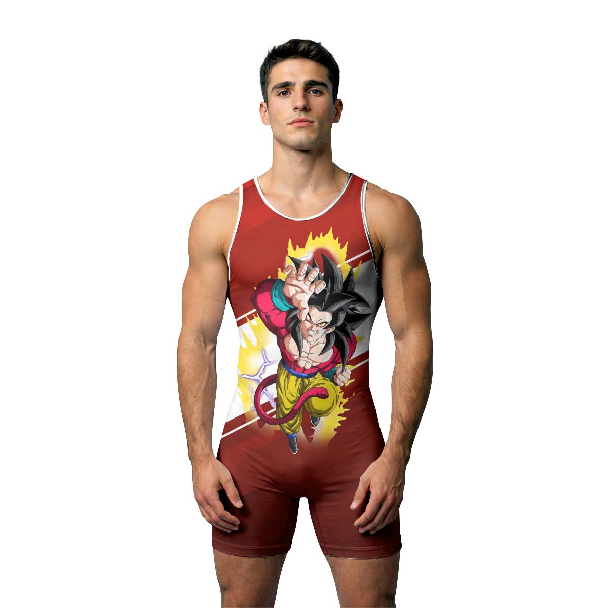 Dragon Ball Goku Super Saiyan 4 Wrestling Singlet