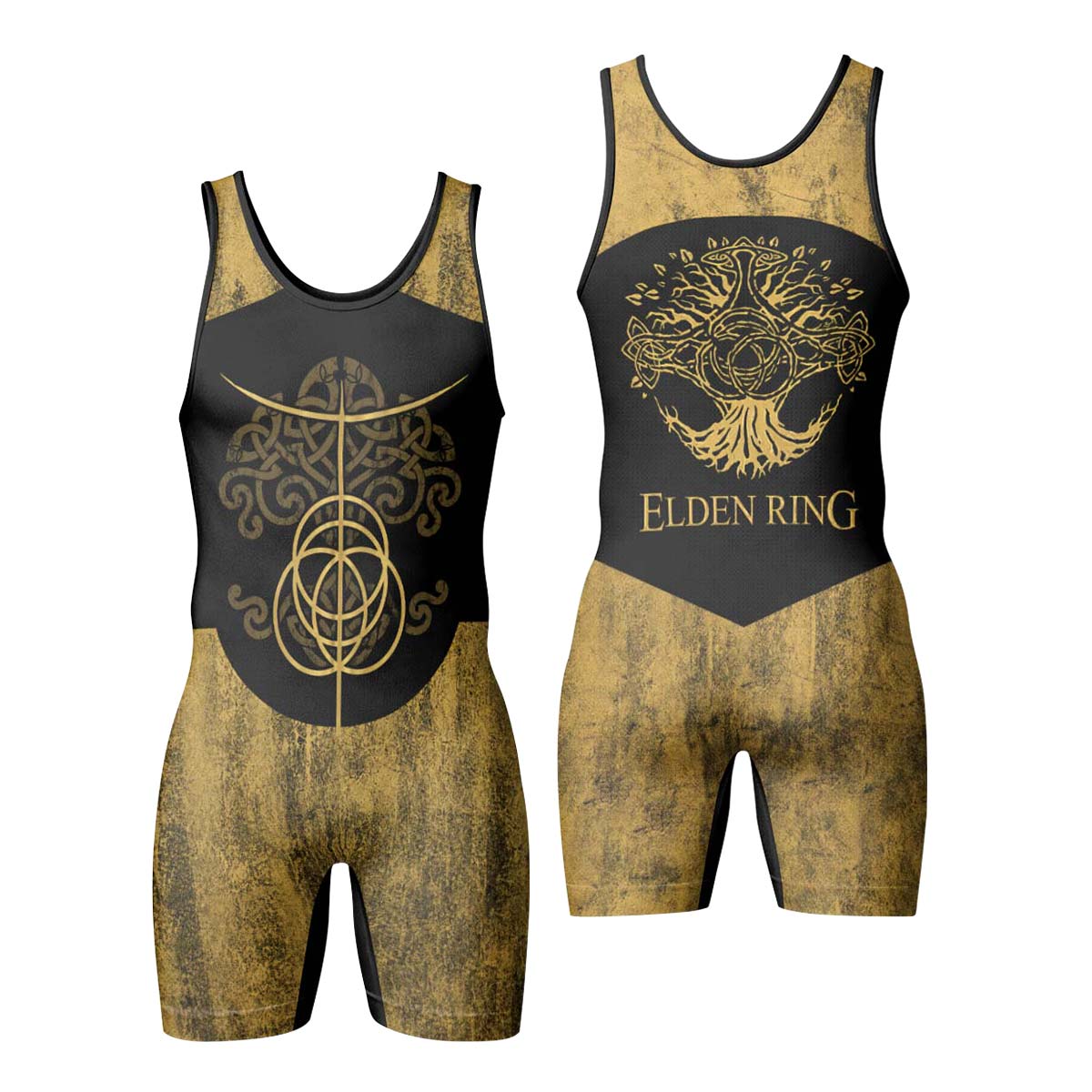 Elden Ring Erdtree Symbol Wrestling Singlet