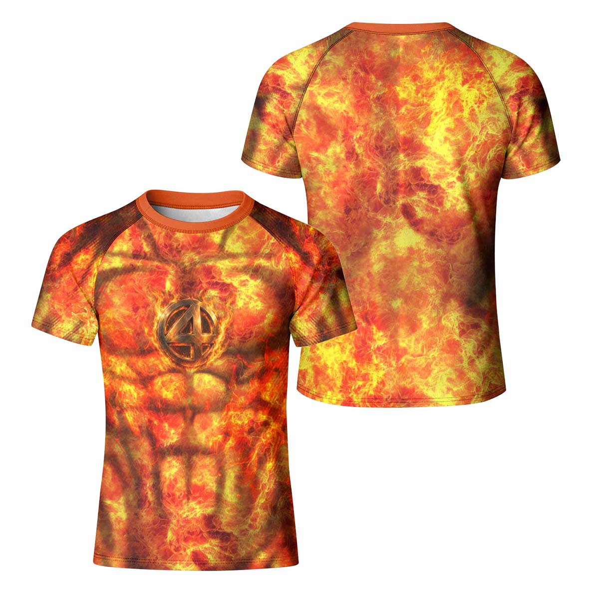 Fantastic 4 Human Torch Kid Rash Guard