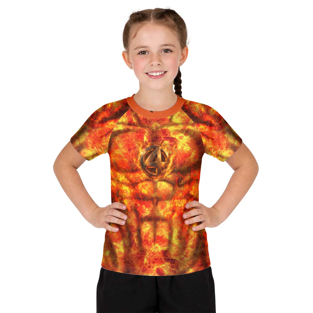 Fantastic 4 Human Torch Kid Rash Guard
