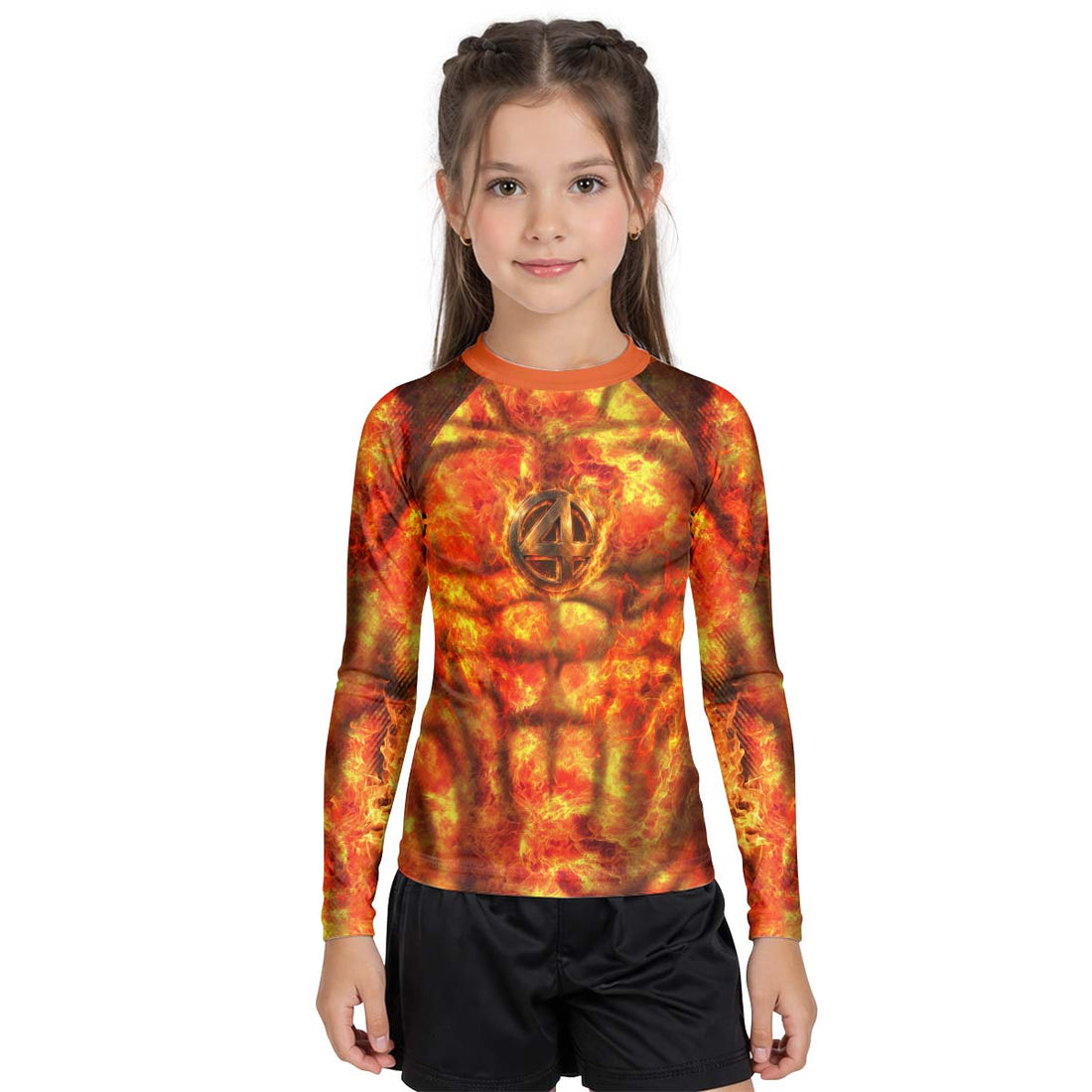 Fantastic 4 Human Torch Kid Rash Guard