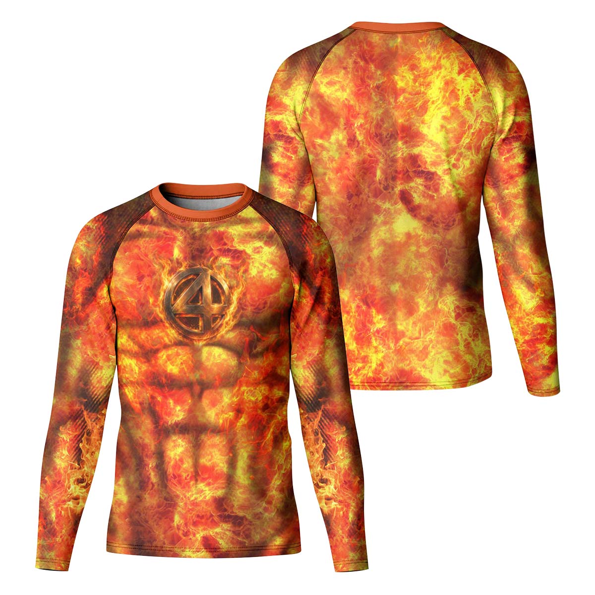 Fantastic 4 Human Torch Kid Rash Guard