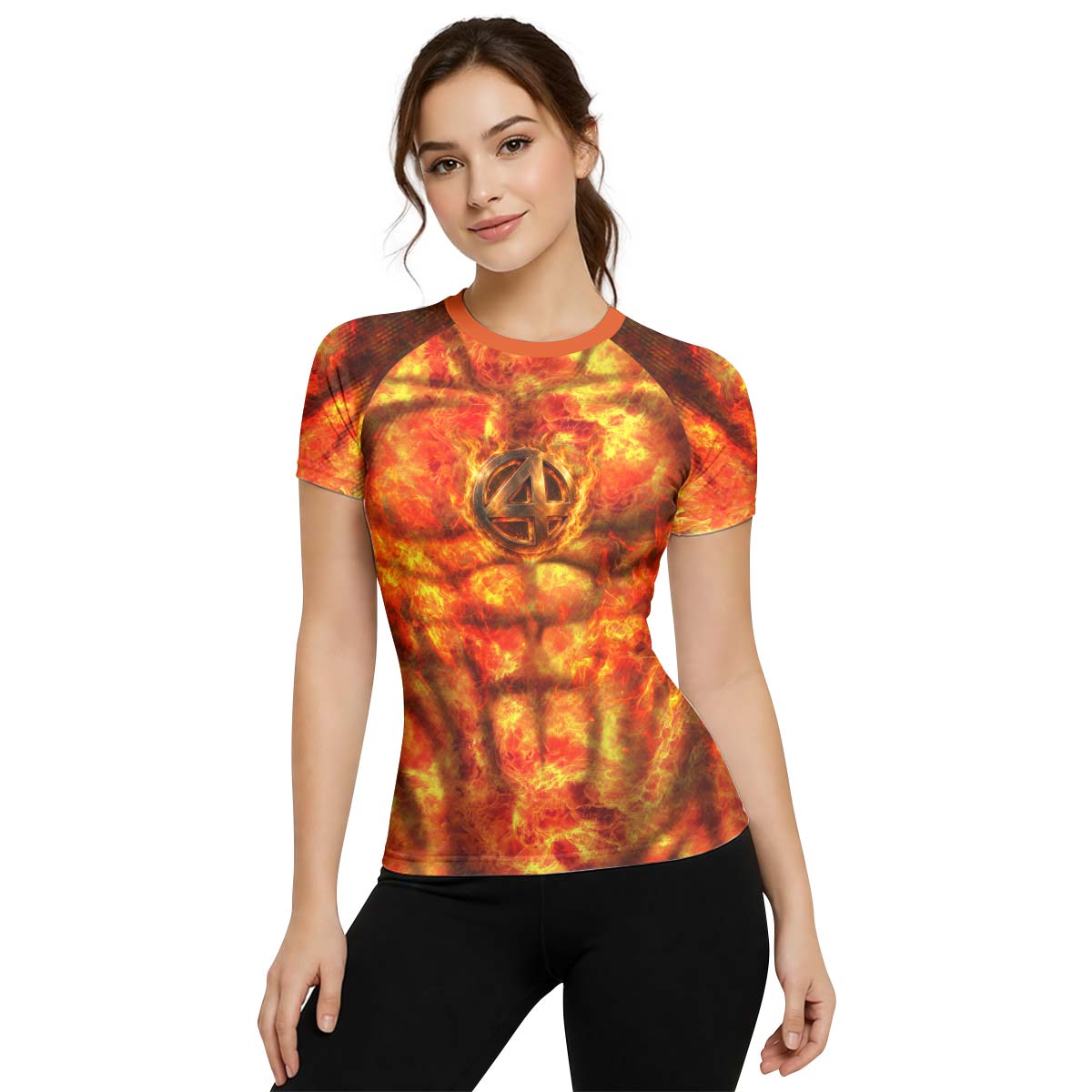 Fantastic 4 Human Torch Rash Guard