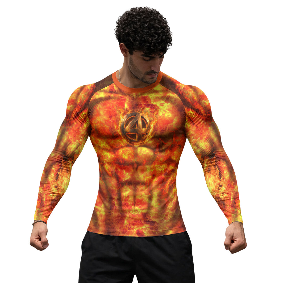 Fantastic 4 Human Torch Rash Guard
