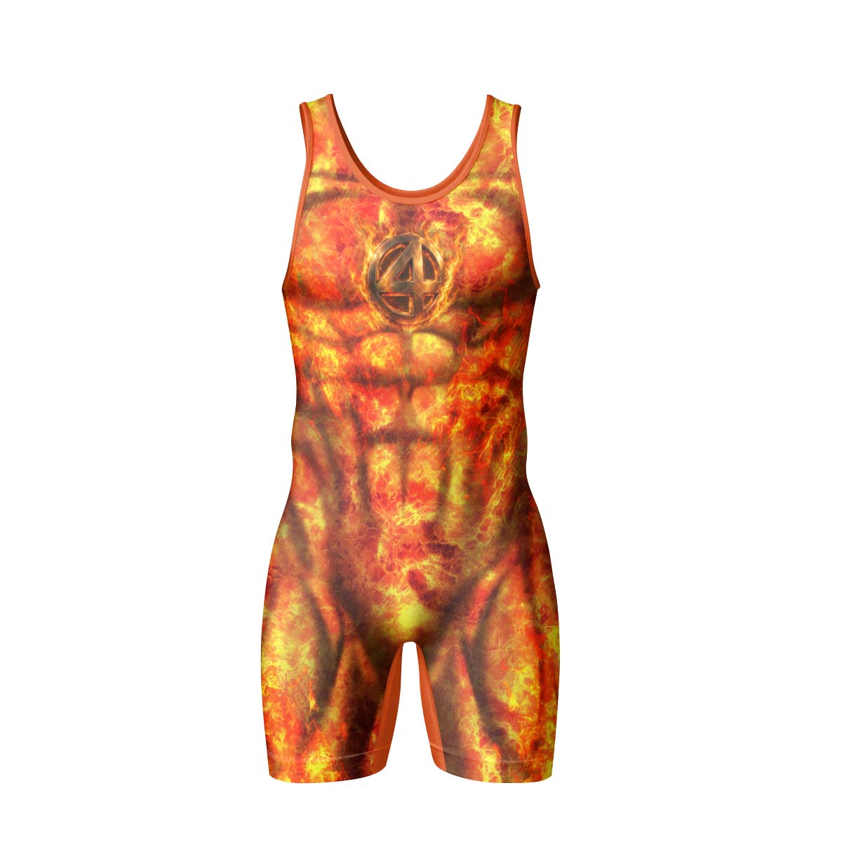 Fantastic 4 Human Torch Wrestling Singlet