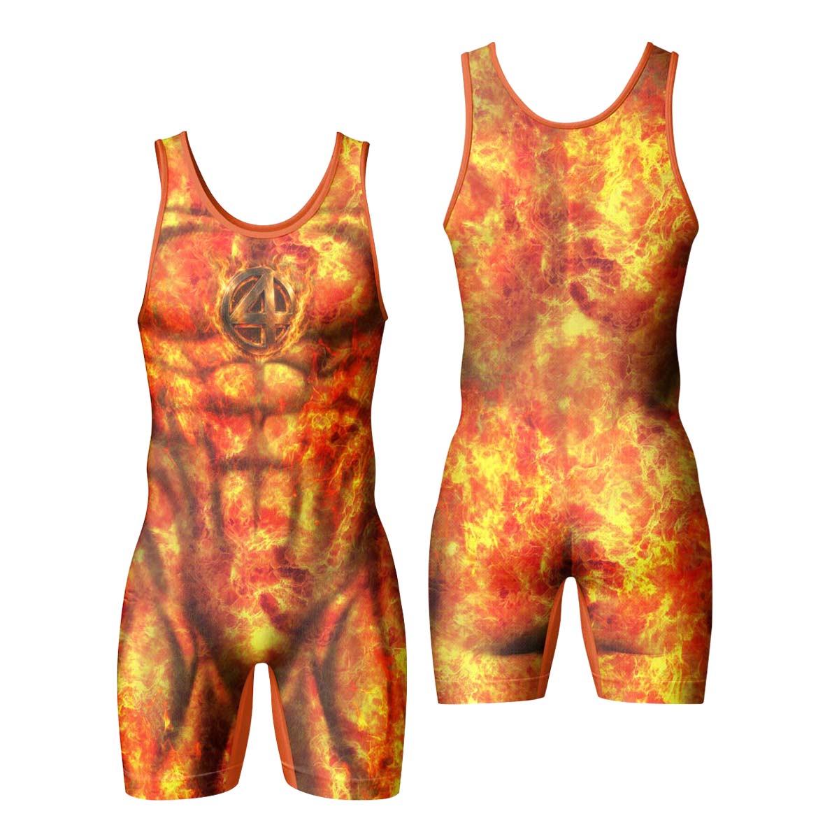 Fantastic 4 Human Torch Wrestling Singlet