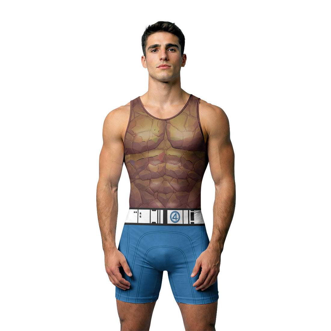  Fantastic 4 Thing Wrestling Singlet