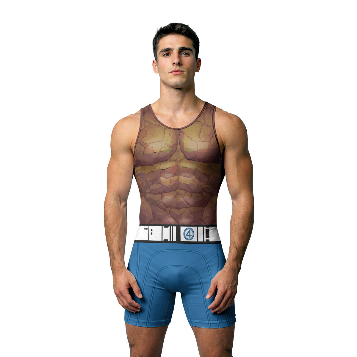  Fantastic 4 Thing Wrestling Singlet