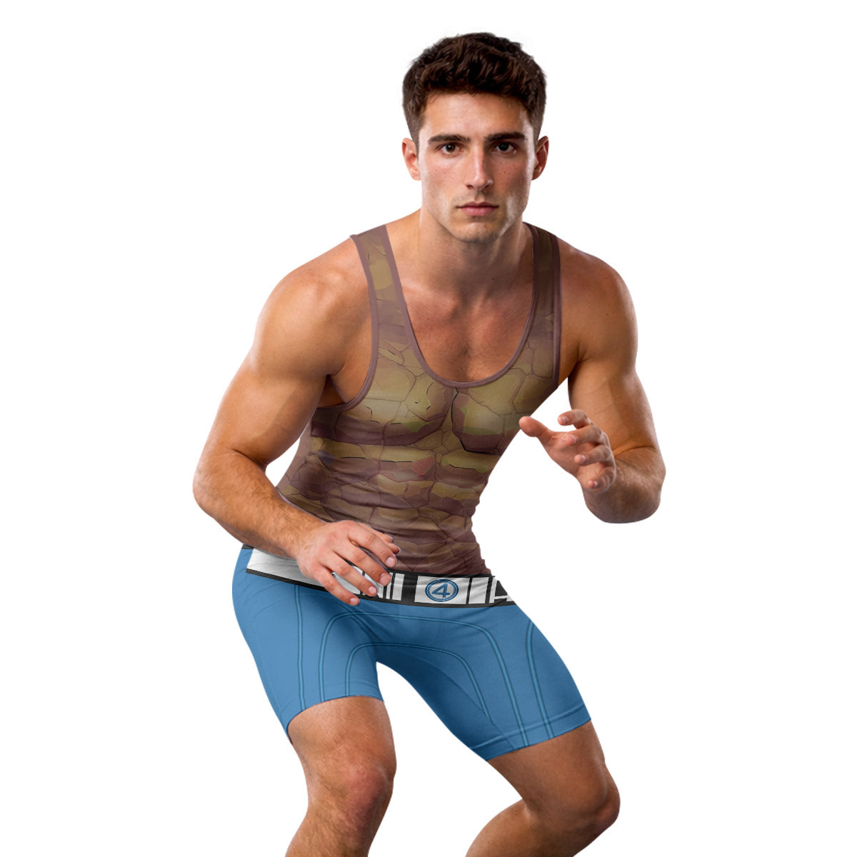  Fantastic 4 Thing Wrestling Singlet