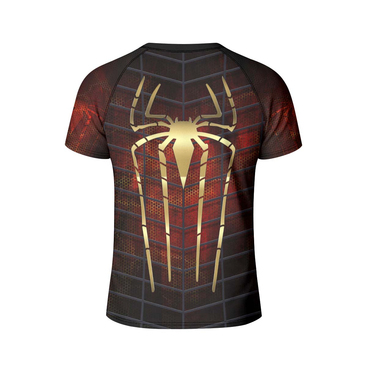 Golden Spider Man Kid Rash Guard
