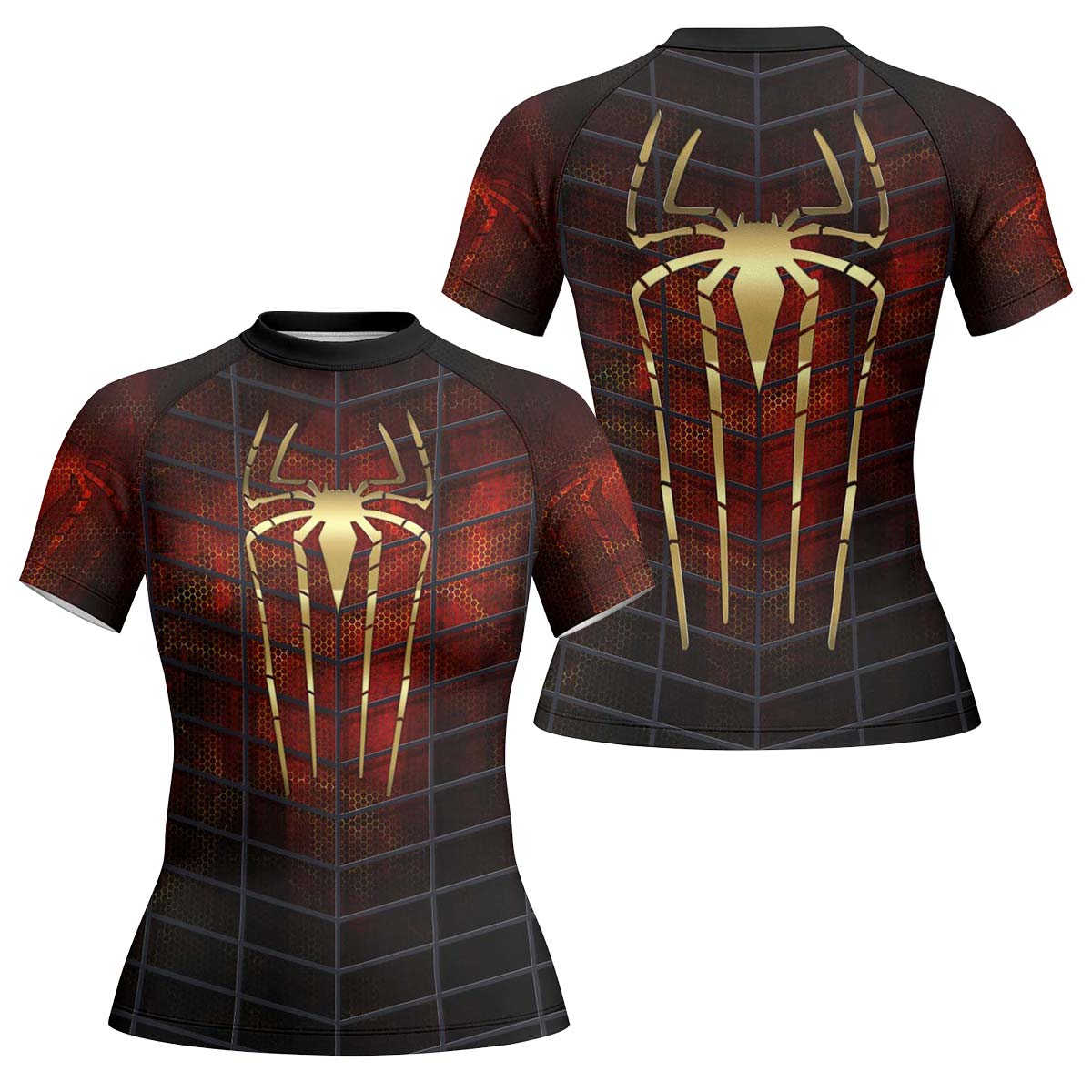 Golden Spider Man Rash Guard