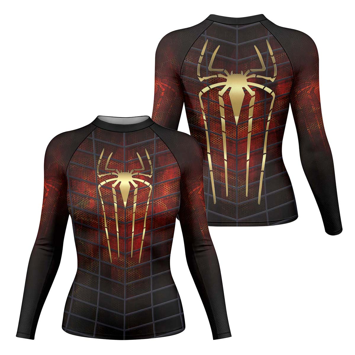 Golden Spider Man Rash Guard