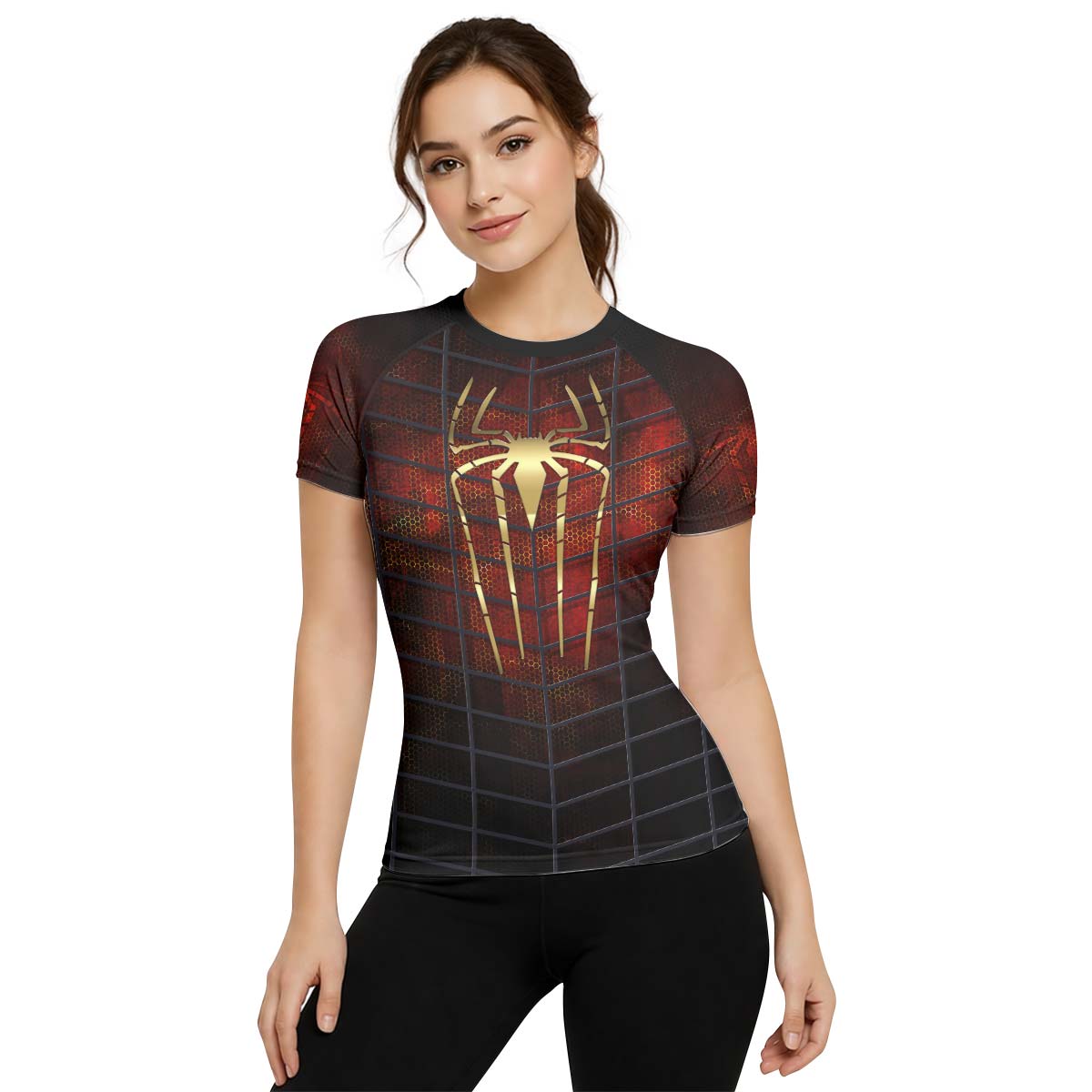 Golden Spider Man Rash Guard