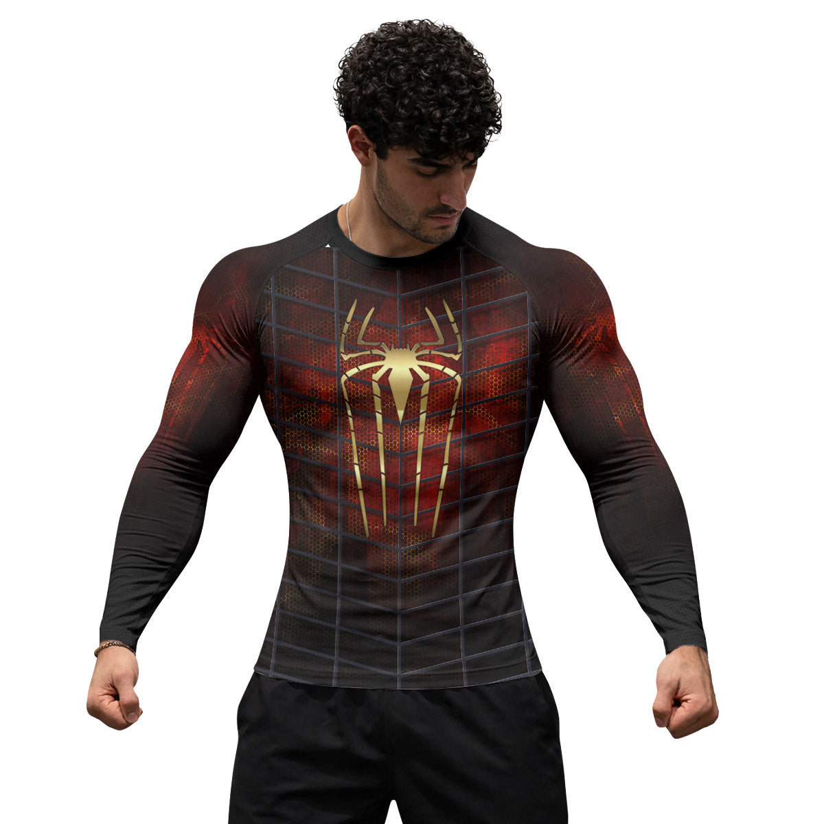 Golden Spider Man Rash Guard