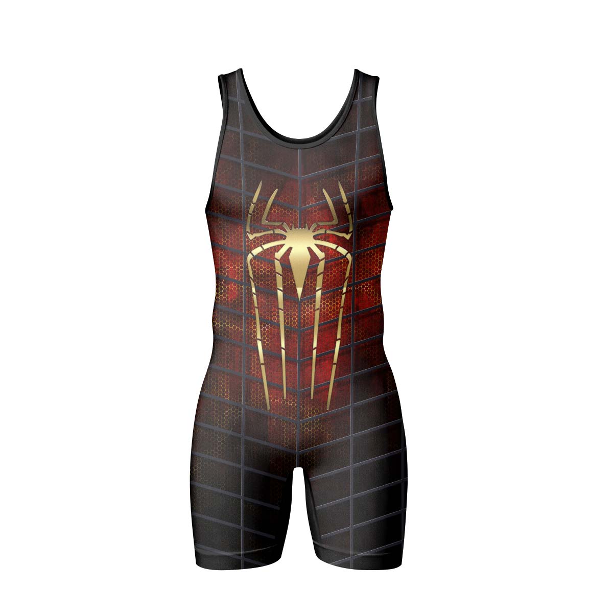 Golden Spider Man Wrestling Singlet