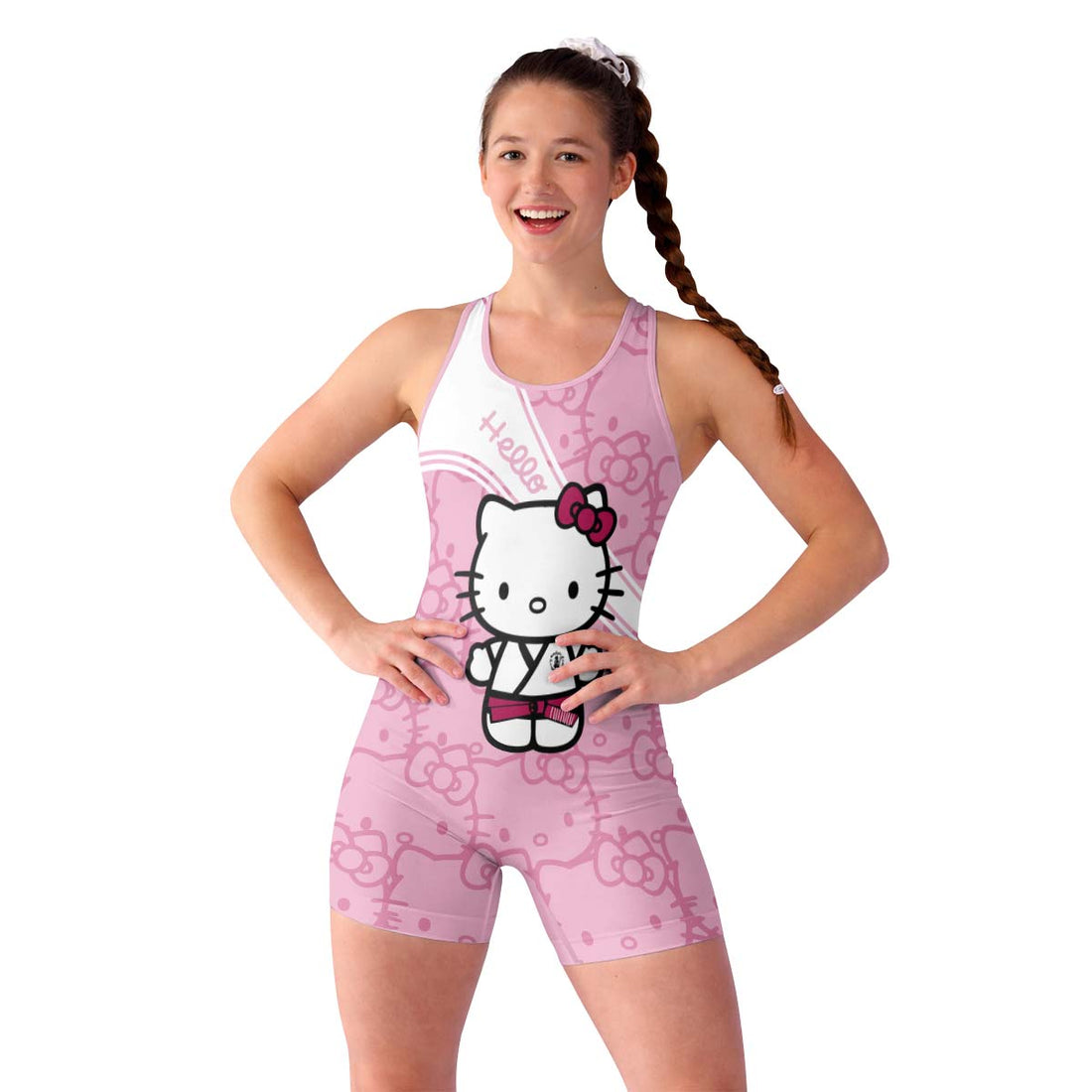 Hello Kitty BJJ Wrestling Singlet