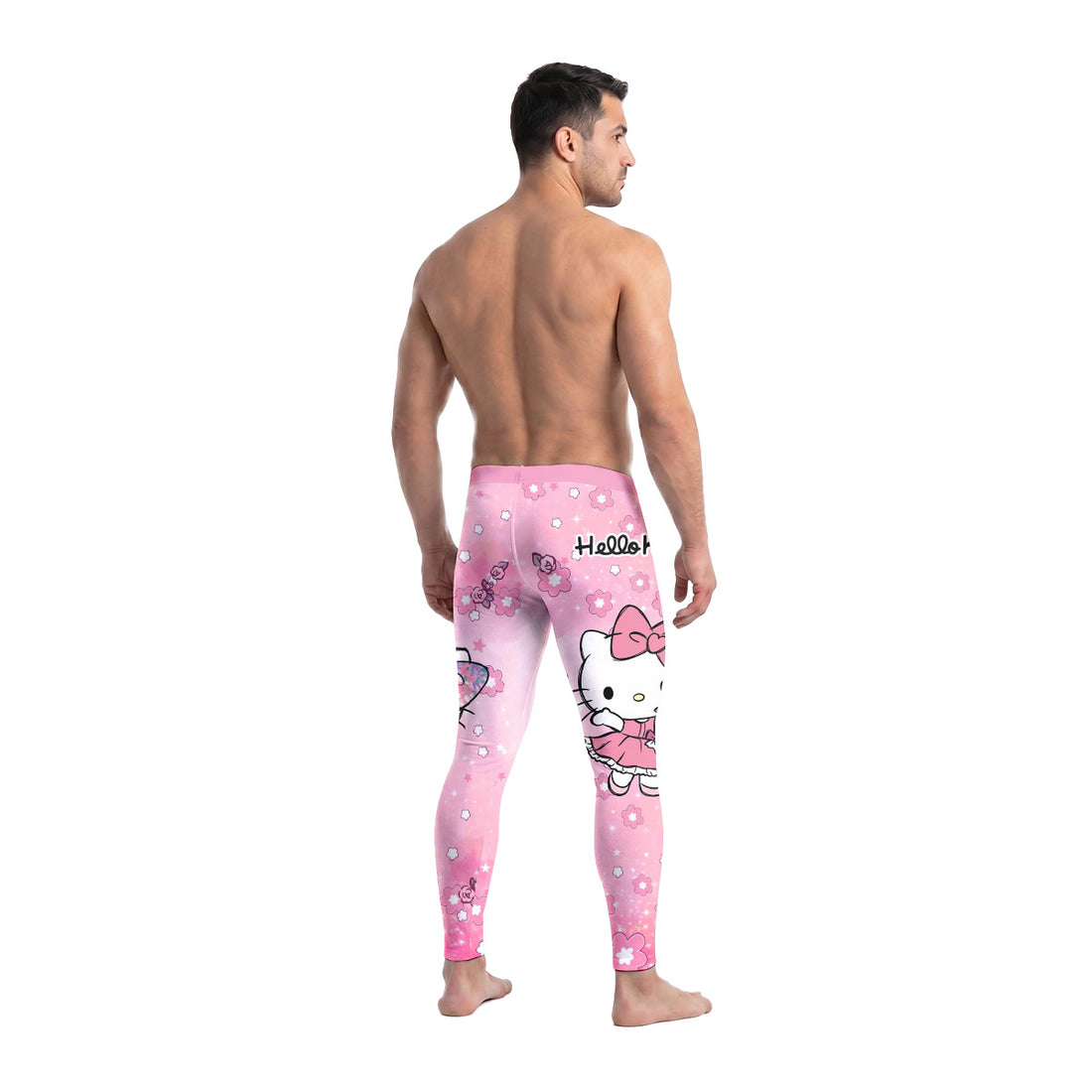  Hello Kitty Pink Fantasy Men's Compression Leggings