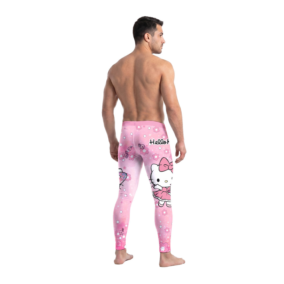  Hello Kitty Pink Fantasy Men's Compression Leggings