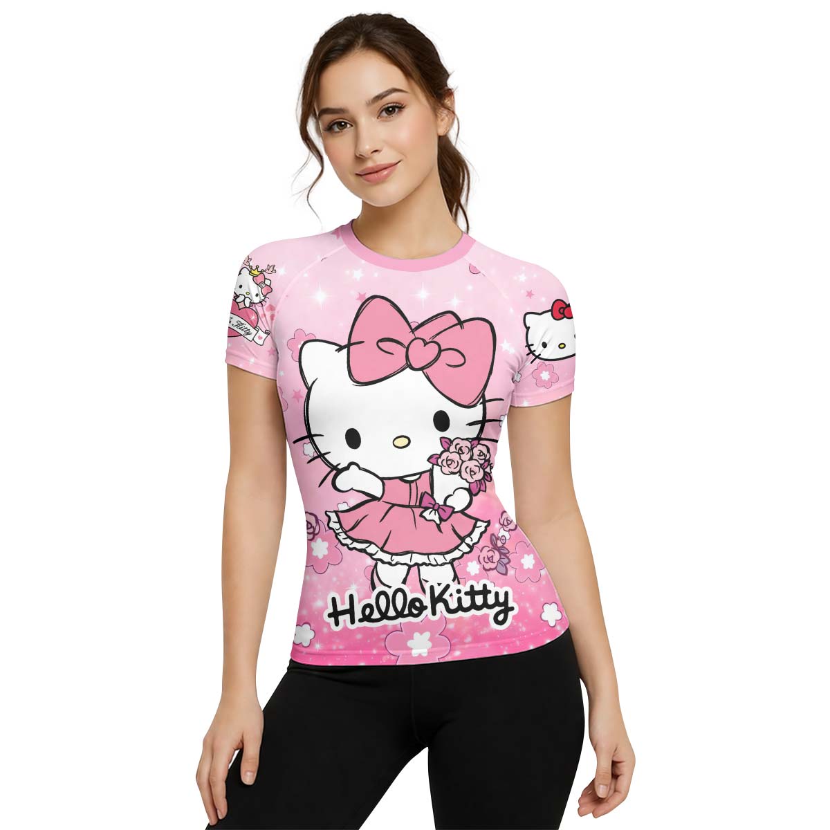  Hello Kitty Pink Fantasy Rash Guard