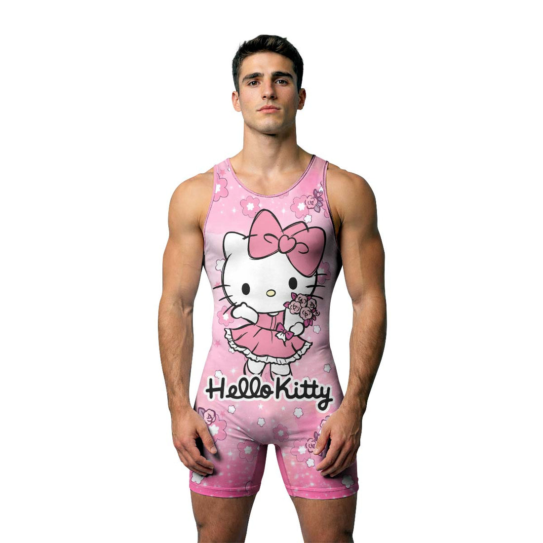  Hello Kitty Pink Fantasy Wrestling Singlet