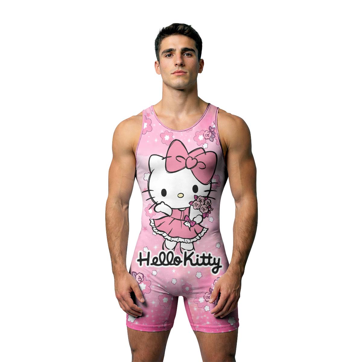  Hello Kitty Pink Fantasy Wrestling Singlet