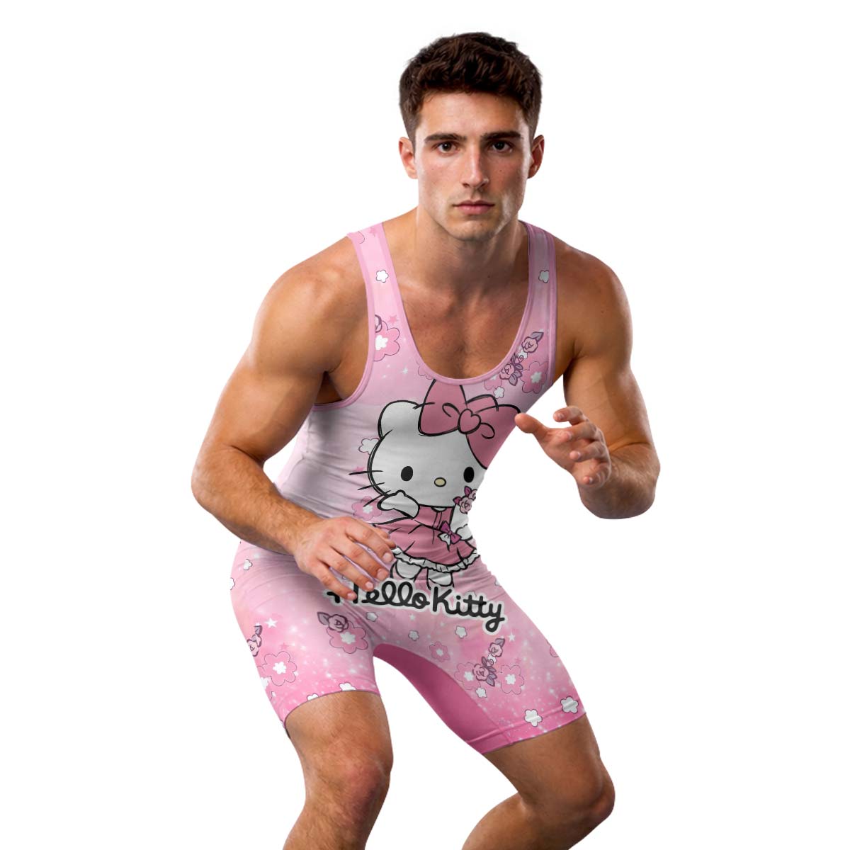  Hello Kitty Pink Fantasy Wrestling Singlet
