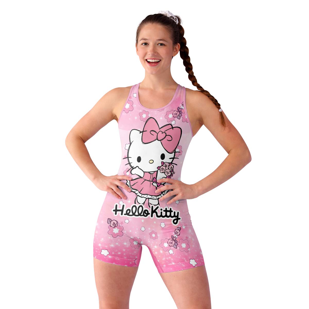 Hello Kitty Pink Fantasy Wrestling Singlet