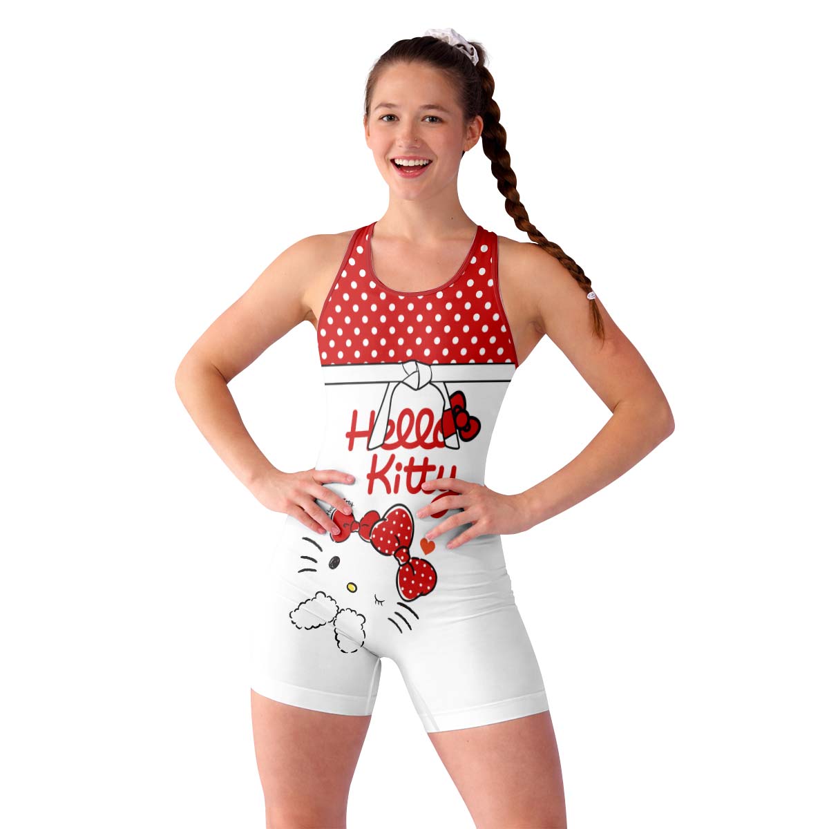 Hello Kitty Polka Dot Wrestling Singlet