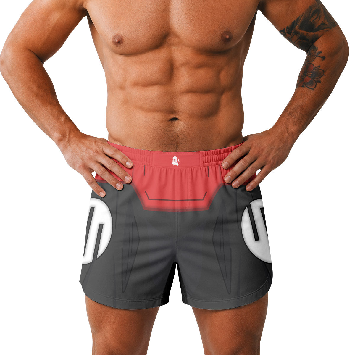 Invincible Black Red Cosplay Grappling Shorts