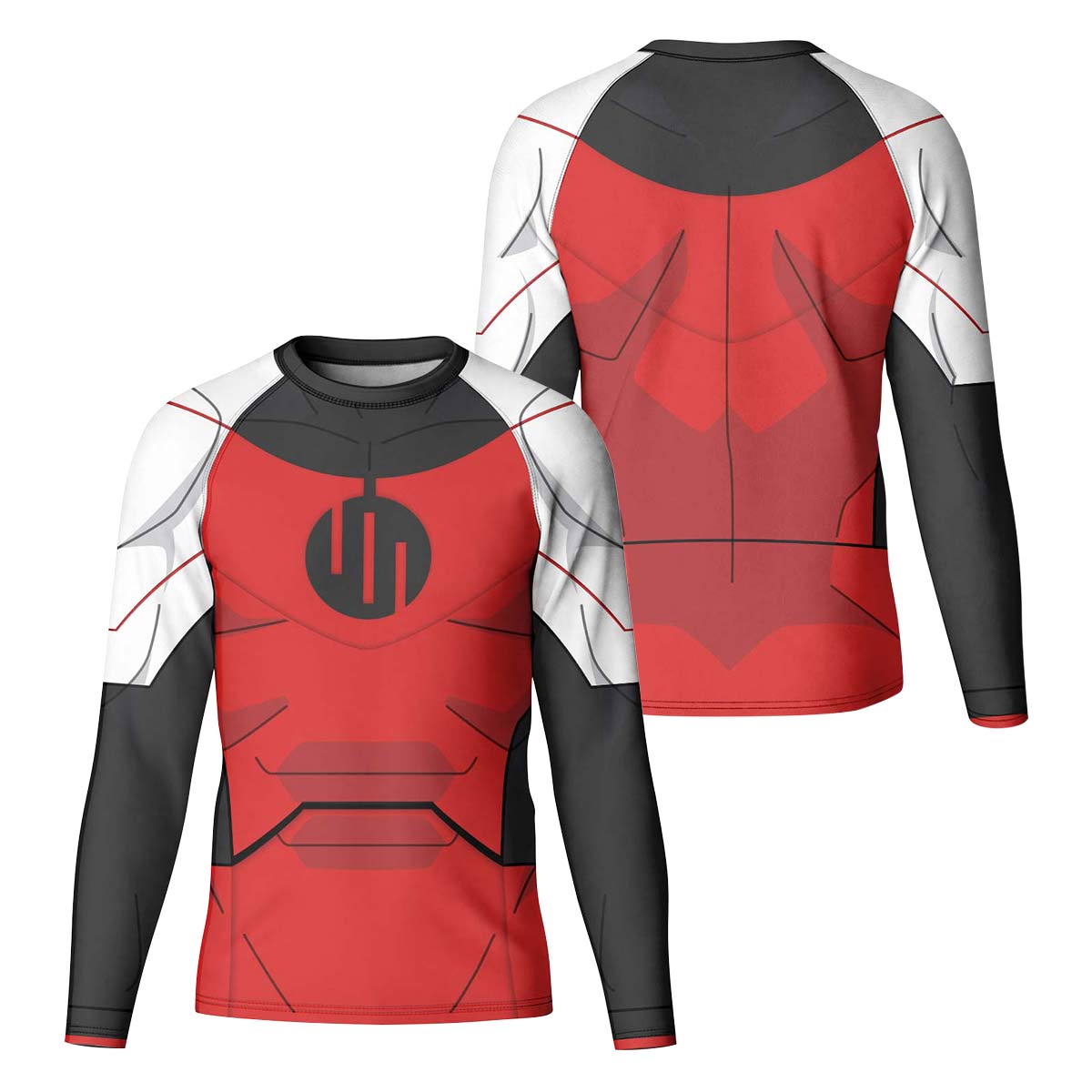 Invincible Black Red Cosplay Kid Rash Guard