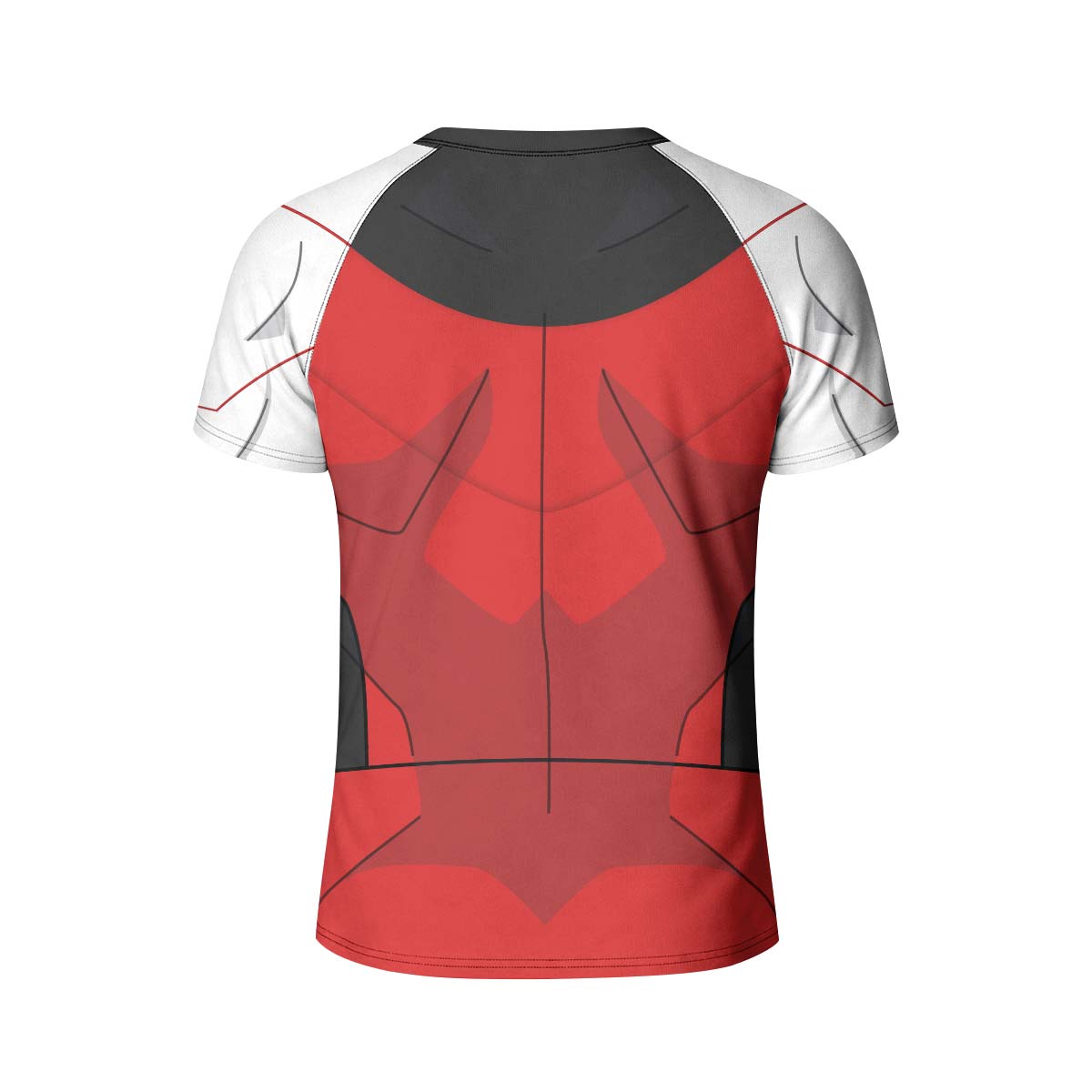 Invincible Black Red Cosplay Kid Rash Guard